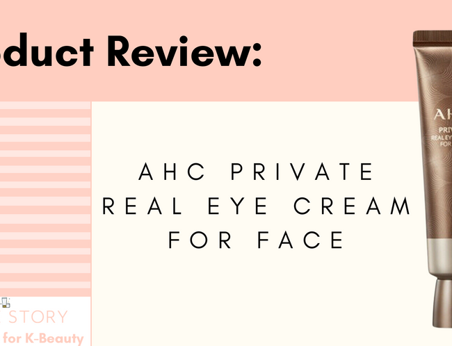 AHC Private Real Eye Cream for Face Review