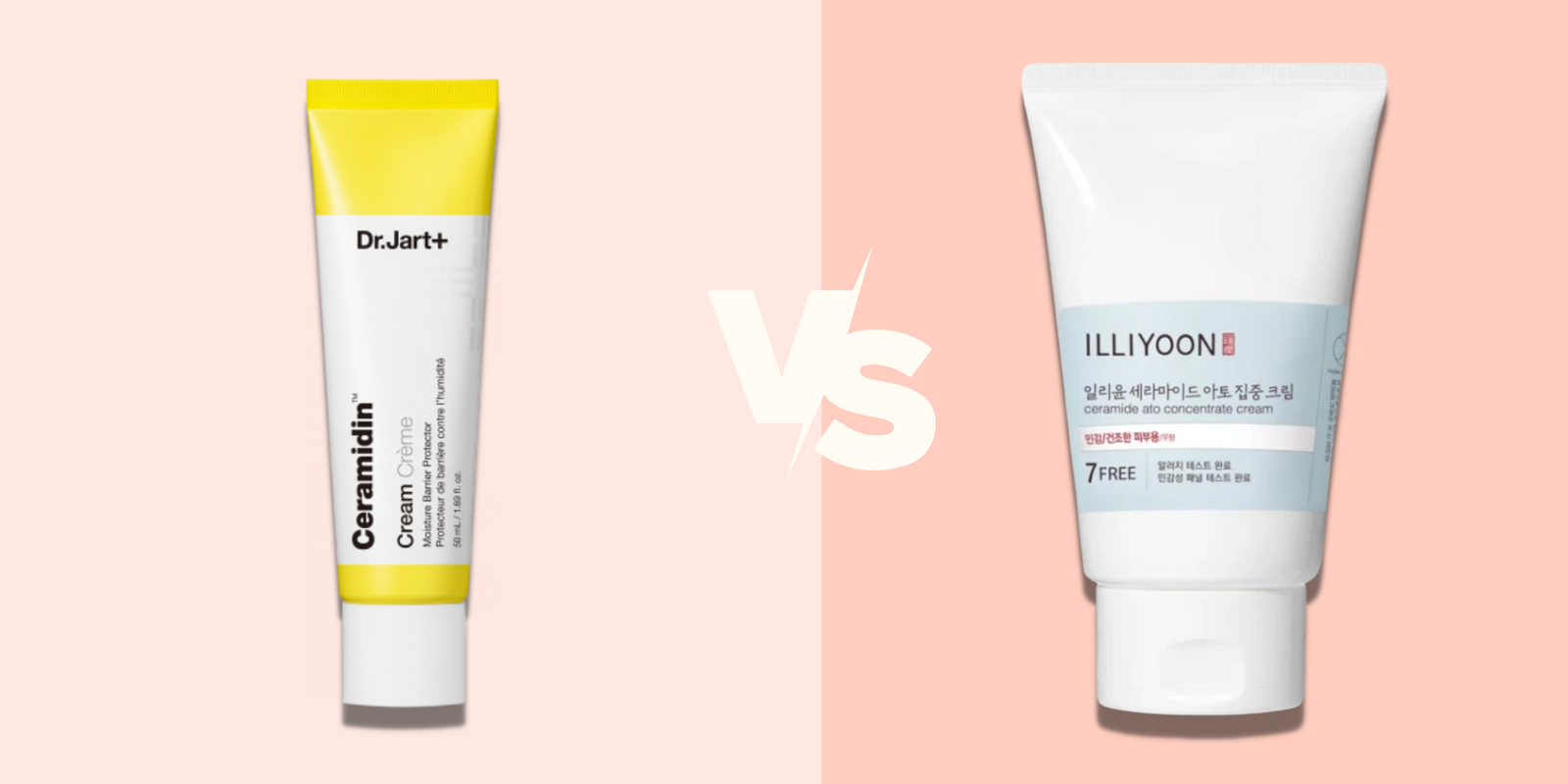 Dr Jart Ceramidin Cream v Iliyoon Ceramide Ato Concentrate Cream