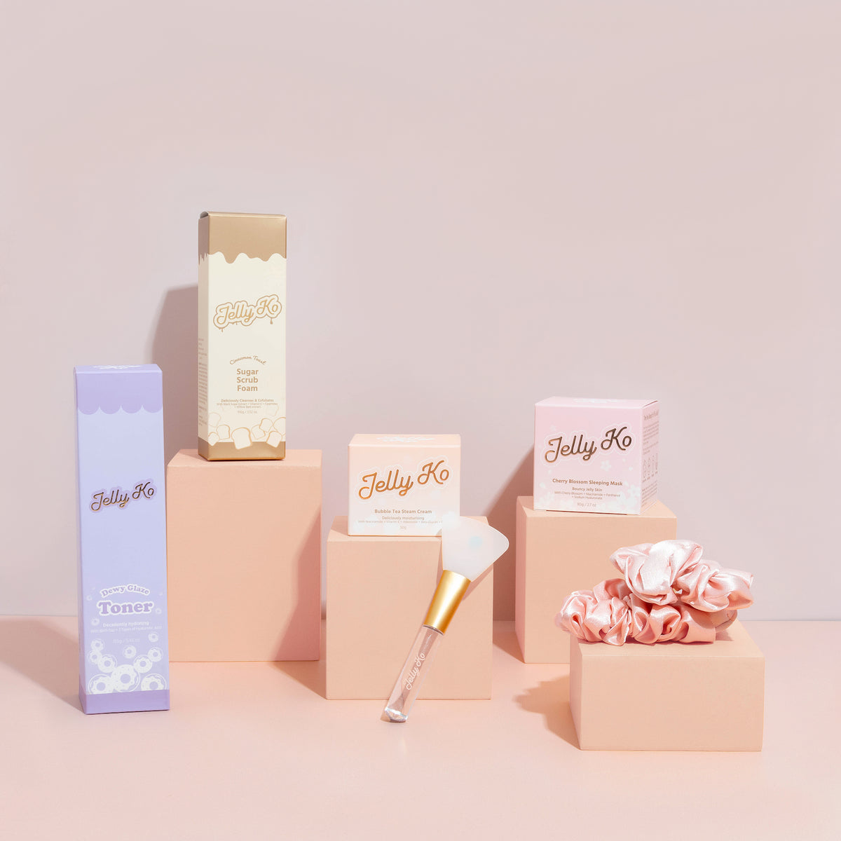 Jelly Ko Cherry On Top Scrunchies Set & Travel Bag