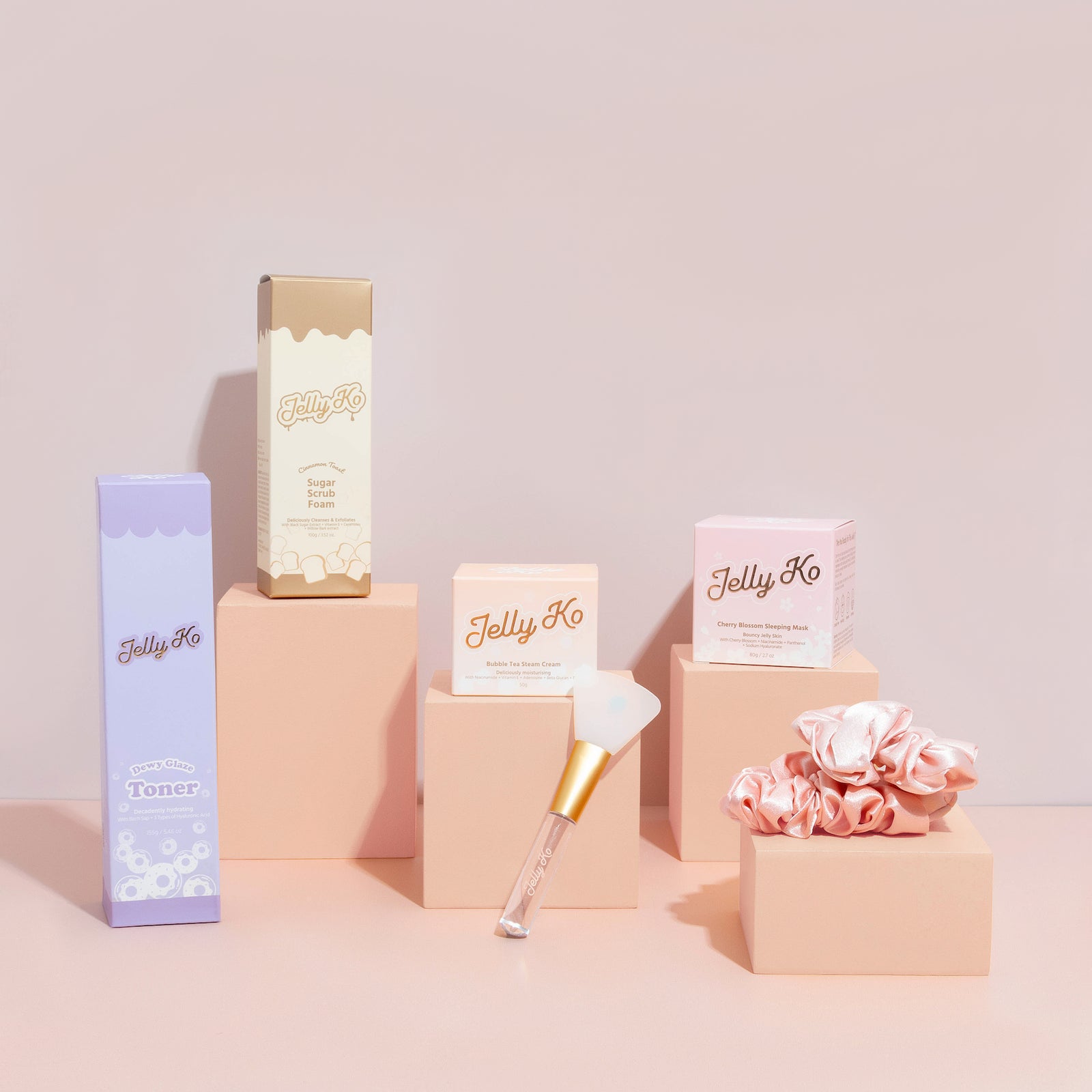 Jelly Ko Cherry On Top Scrunchies Set & Travel Bag